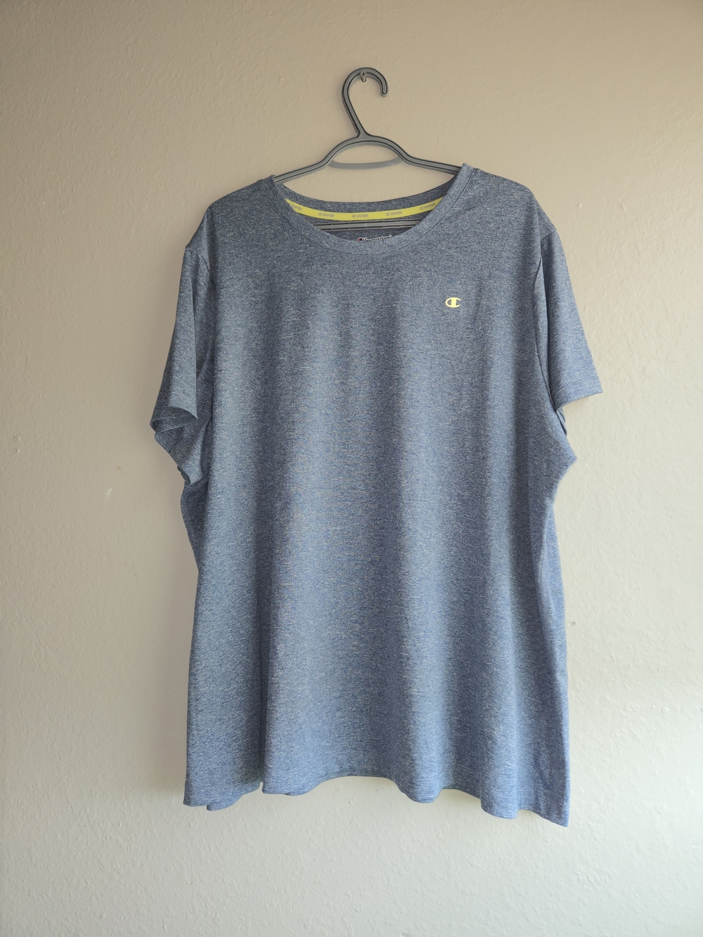 Champion Vapor Performance Mens Shirt Gray Heather 4X Gym Workout Athletic